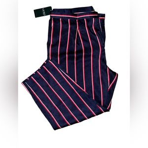 Ralph Lauren Crepe Striped Skinny Pants